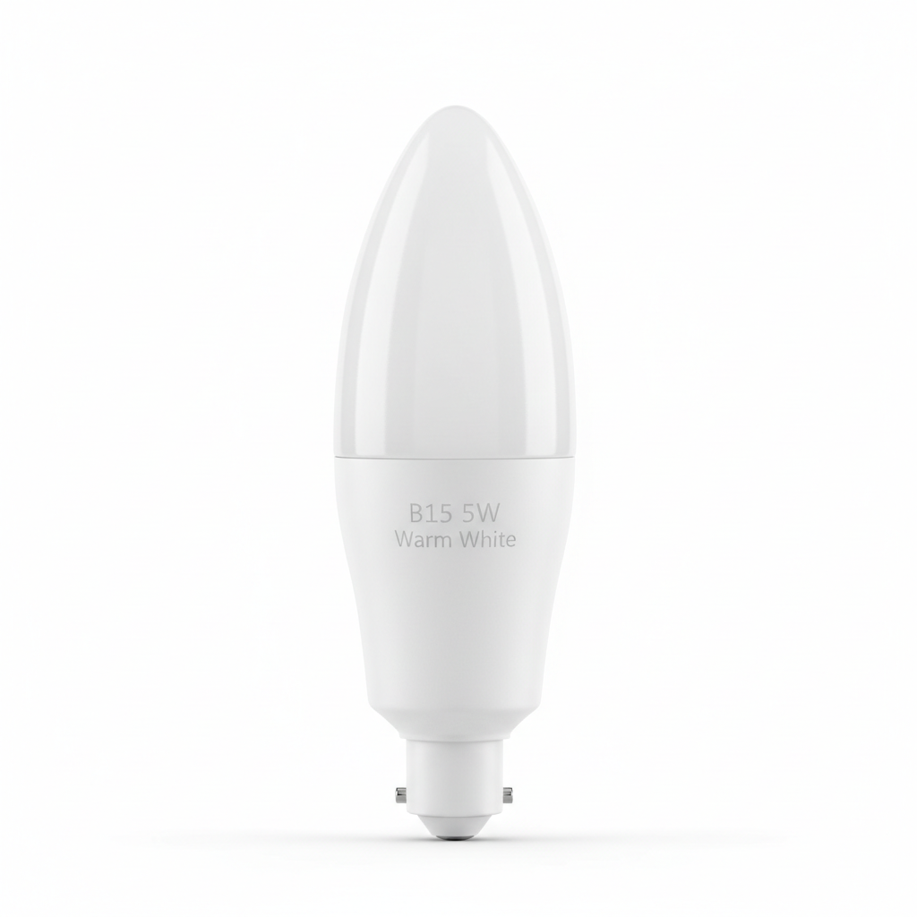 B15 Candle Warm White 5W