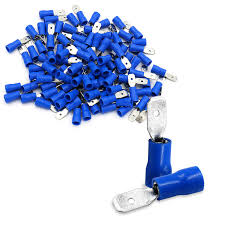 Blue Male Disconnects 4.8x0.8mm 20 Pack