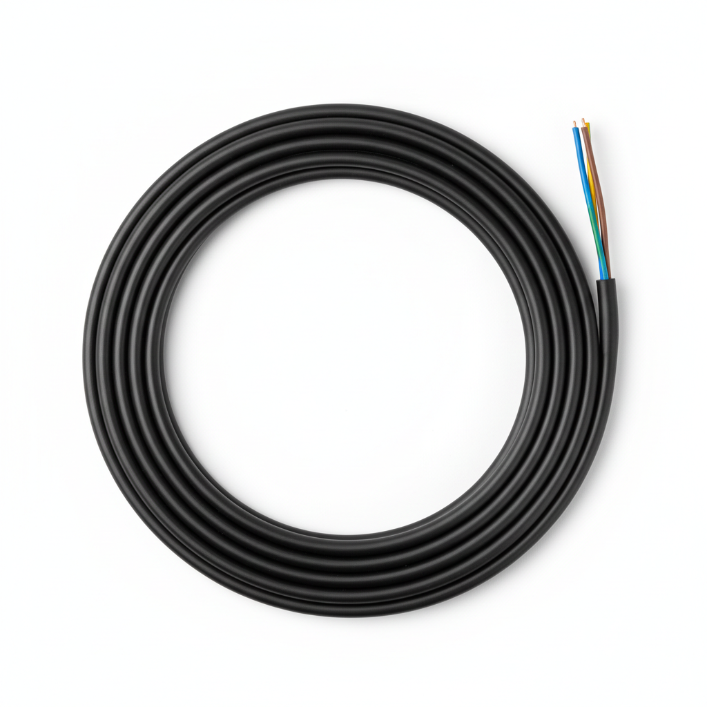 Cabtyre 2.5mm 4 Core Black 100M Roll