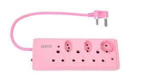 6 Way Multiplug with cutoff Switch Coral