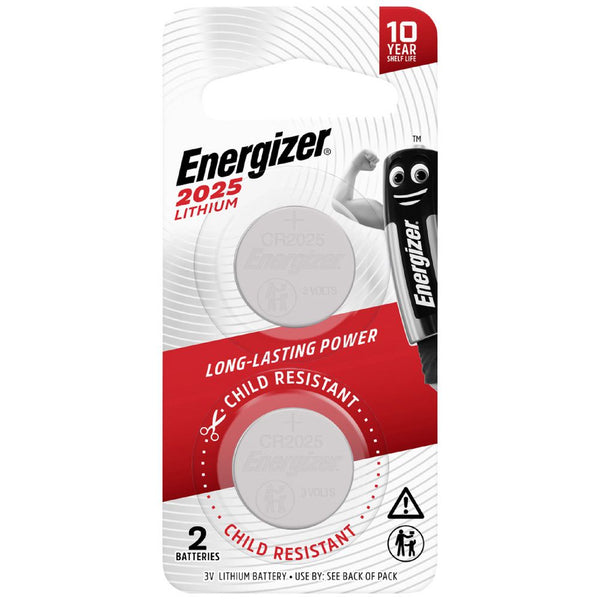 Energizer CR2025 3V Lithium Coin Battery 2Pack