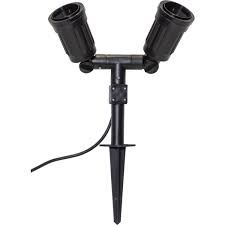 Mains Surface Double Plastic Garden Lights