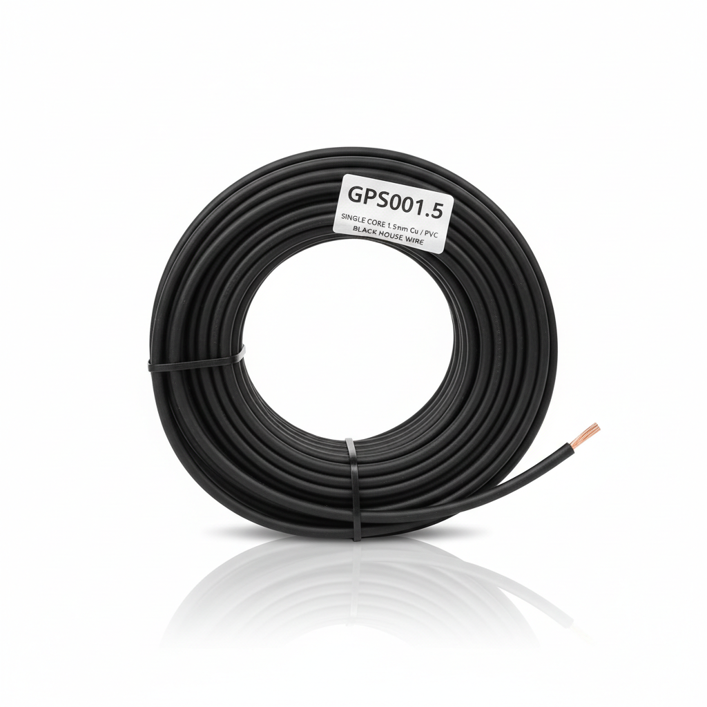 GPS001.5 Black House Wire 100M Roll