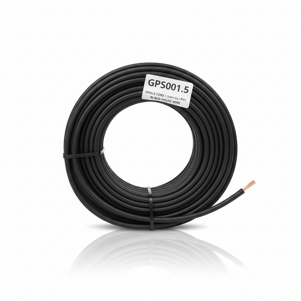 GPS001.5 Black House Wire 100M Roll