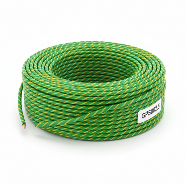 GPS002.5 Green/Yellow House Wire 100M Roll