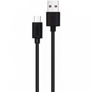 VK-20082 USB Charger & Data Cable 1.2m Black