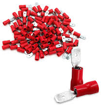 Red Male Disconnects 4.8x0.8mm 20 Pack